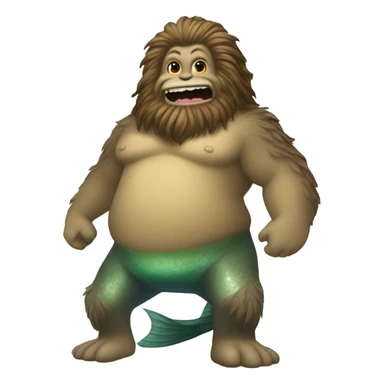 Sasquatch mermaid  sticker