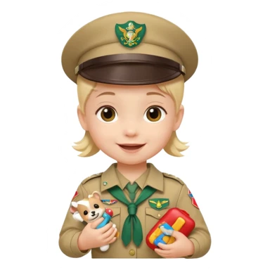 very small baby scout girl sticker
