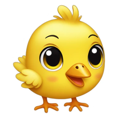 a little yellow chick sticker
