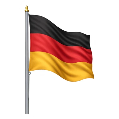 German flag on flagpole sticker