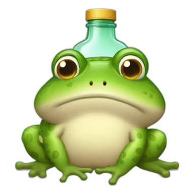 tired toad with bottle sticker