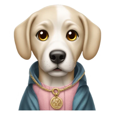 perro con vestido sticker