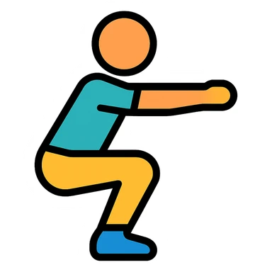 we did too much leg exercise where you bend your knees and go down sticker