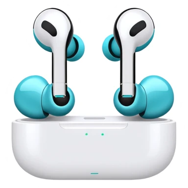 white elegant minimalist wireless iPhone style earphones sticker