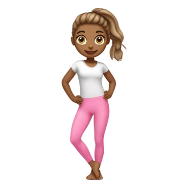 A cute girl in pink legging set Pilates  sticker