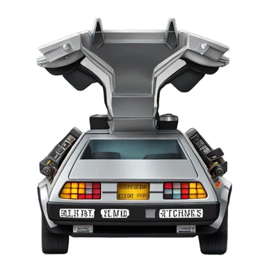 DeLorean Time Machine back to the future sticker