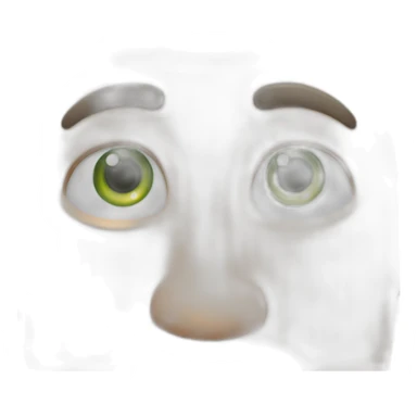 55-year-old man, a long nose, green eyes, bald hair to the side of head sticker