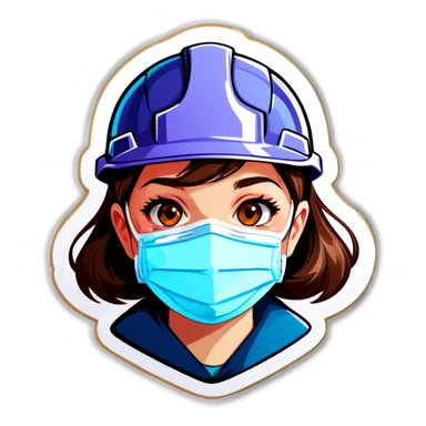 Girl with ppe sticker
