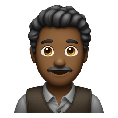 hombre cuarenta años pelo negro sticker