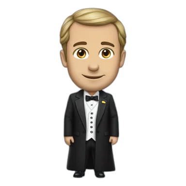 Emanuel macron en robe sticker