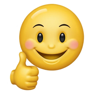 smiley face holding a thumbs up sticker
