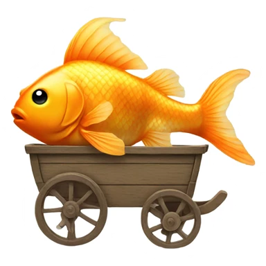 goldfish in a wagon sticker
