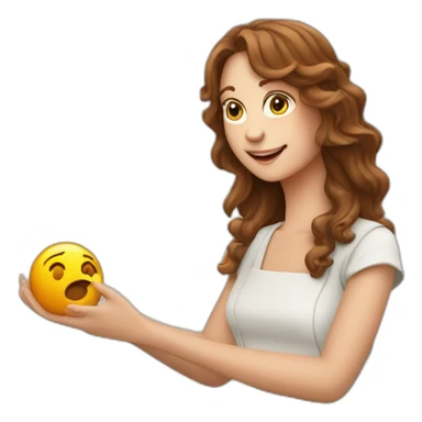 Frau mit braunen Haaren und Horoskop in der Hand sticker