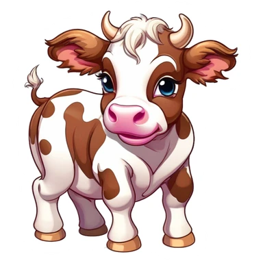 baby cow sticker