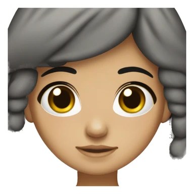 Isabelle Cazares, a mexican girl with light skin, black hair and freckles  sticker