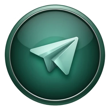 
dark green telegram icon sticker