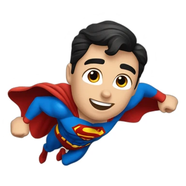 Superman volando sticker