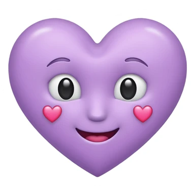Pastel purple emoji heart sticker