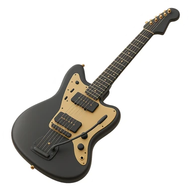 Olympic White Fender Jazzmaster guitar with classic tremolo bar sticker