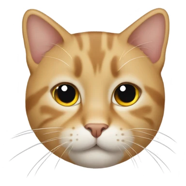 un emoji de un gato con boca recta sticker
