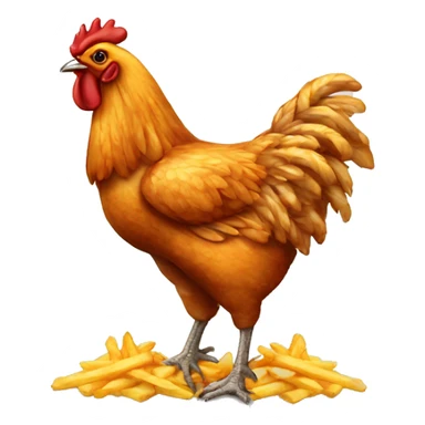 pollo asado con papas fritas sticker