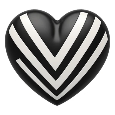 Adidas white stripes black heart sticker