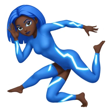 electric bending black woman sticker