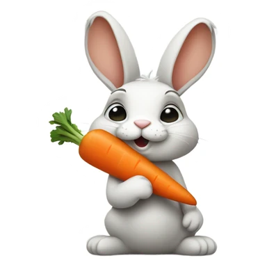 Bunny smoking carrot sticker