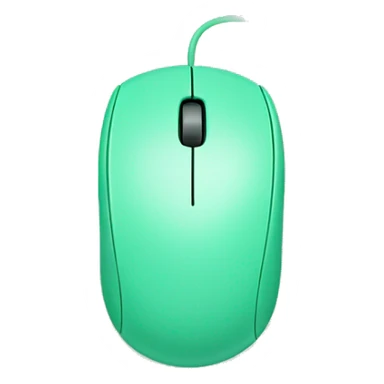 Mint green computer mouse  sticker