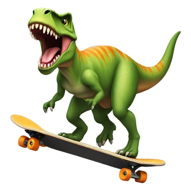 A t-rex on a skateboard sticker
