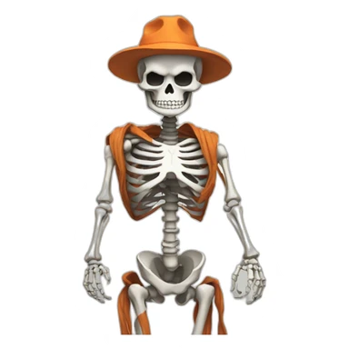 Skeleton posing like goku sticker