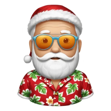 Santa on vacation  sticker