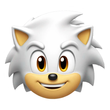 Sonic the hedgehog face, he is smiling  sticker