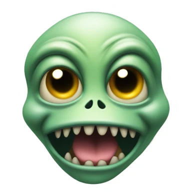 alien twisting its mouth sticker
