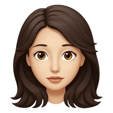 Briseide ha i capelli lunghi e castano scuro e leggermente ondulati, gli occhi castani e ha il viso allungato sticker