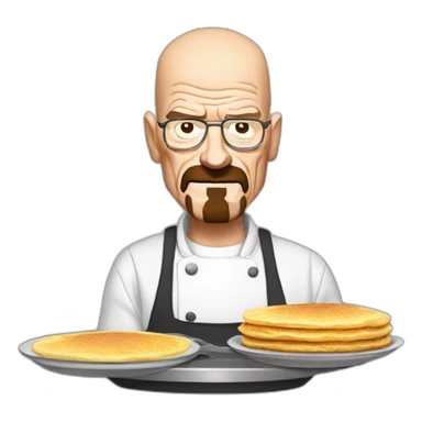 Walter White baking pancakes sticker