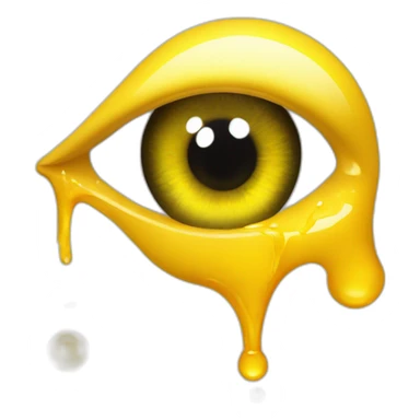 eye dropper with yellow liquid sticker