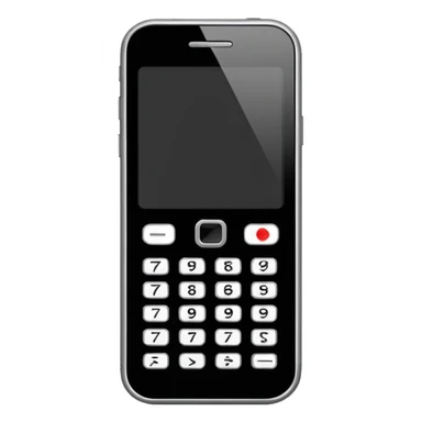 telefóno movil viejo sin emoji simple minimalista no tan viejo y sin color mas simple sticker