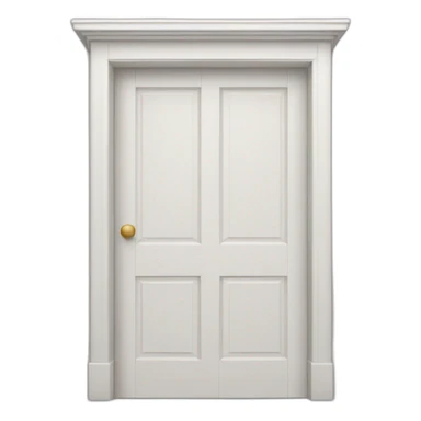 closed white door sticker