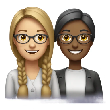 Couple women With Glases sticker
