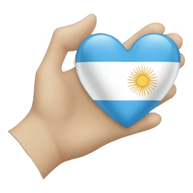 Argentine standarte heart sticker