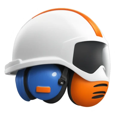  secouriste protection civile casque blanc habits orange et bleu  sticker