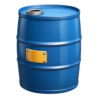 generate a realistic metal petroleum barrel without rust sticker