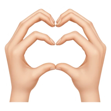 hands forming a heart shape sticker