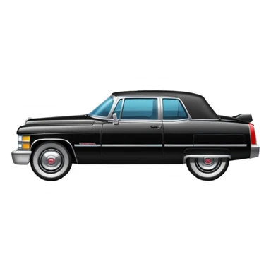 black cadillac in profile sticker