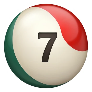 billiard ball 7 numner sticker