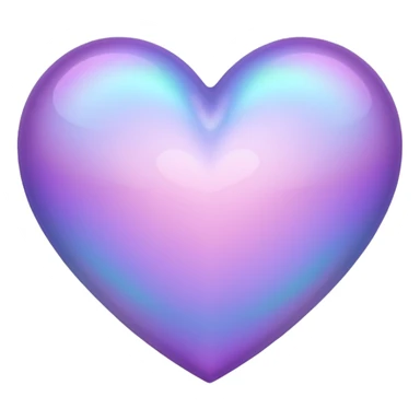 Iridescent light purple heart. sticker