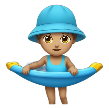 Nadadora con gorro de piscina sticker