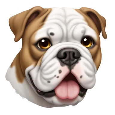 english bulldog white and brown sticker