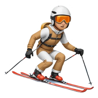 Man skiing, White helmet, Ski,Background Matterhorn sticker